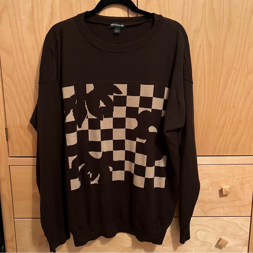 pretty little thing brown sweater